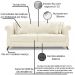 Sofa 2 Lugares Retro Polo 160cm Com Almofada Linho Perola Ezz