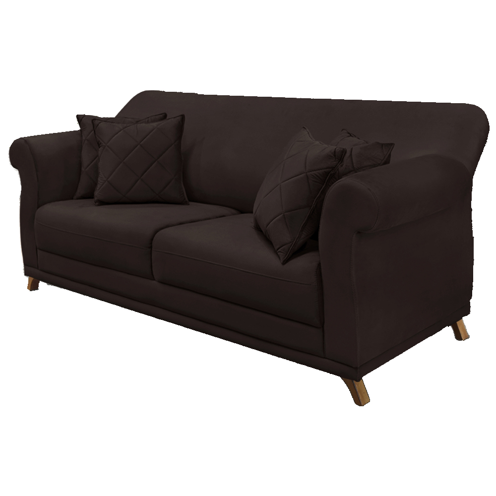 Sofa 2 Lugares Retro Polo 160cm Com Almofada Suede 1102 Ezz