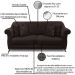 Sofa 2 Lugares Retro Polo 160cm Com Almofada Suede 1102 Ezz