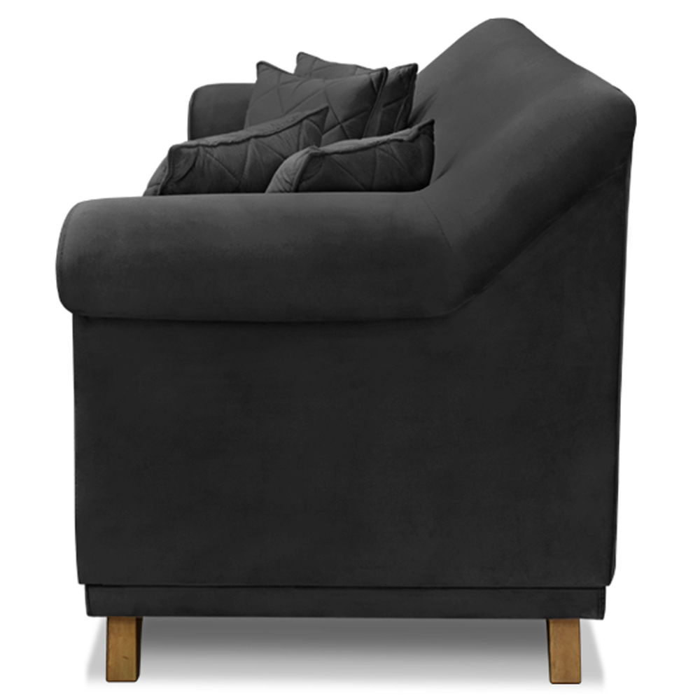 Sofa 2 Lugares Retro Polo 160cm Com Almofada Veludo 2237 Ezz