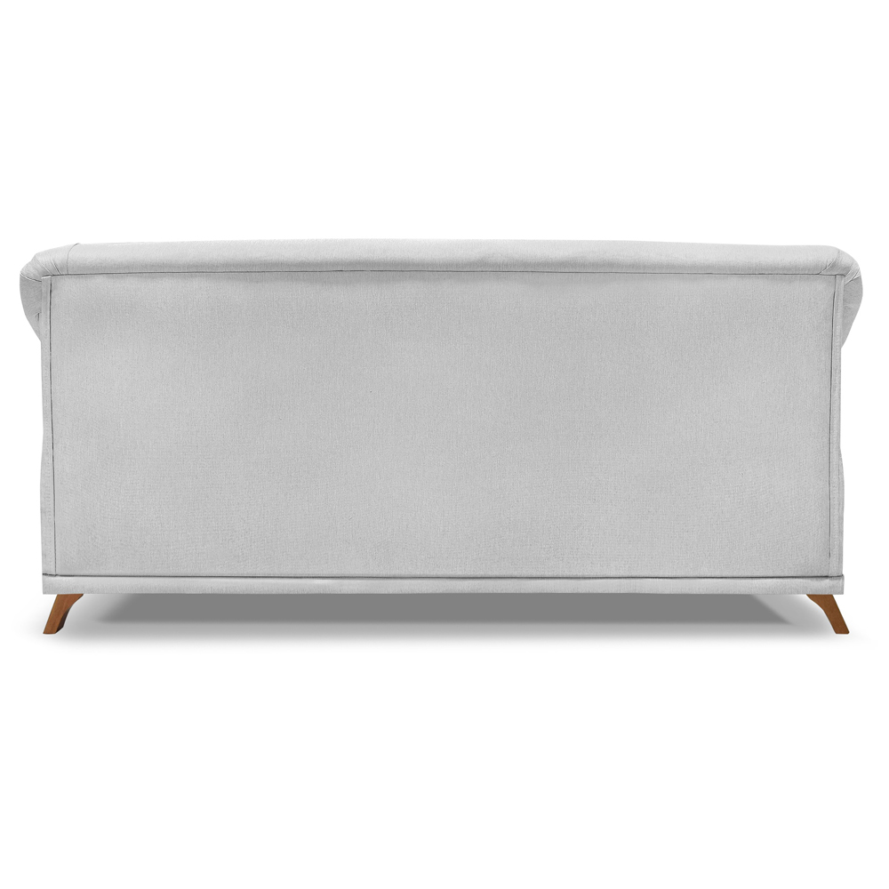 Sofa 2 Lugares Retro Polo 180cm Com Almofada Linho Grigio Ezz