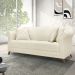 Sofa 2 Lugares Retro Polo 180cm Com Almofada Linho Natural Ezz