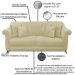 Sofa 2 Lugares Retro Polo 180cm Com Almofada Suede 1100 Ezz