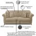 Sofa 2 Lugares Retro Polo 180cm Com Almofada Suede 1101 Ezz