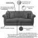 Sofa 2 Lugares Retro Polo 180cm Com Almofada Suede 1104 Ezz