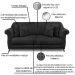Sofa 2 Lugares Retro Polo 180cm Com Almofada Veludo 2237 Ezz