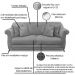 Sofa 2 Lugares Retro Polo 180cm Com Almofada Veludo 2938 Ezz