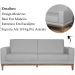 Sofa 3 Lugares 180 cm Crons Linho Cinza Vazzano