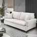 Sofa 3 Lugares 180 cm Eron Linho Bege Vazzano