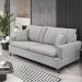 Sofa 3 Lugares 180 cm Eron Linho Cinza Vazzano