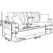 Sofa 3 Lugares 180 cm Eron Linho Cru Vazzano