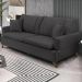 Sofa 3 Lugares 180 cm Eron Linho Grafite Vazzano