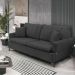 Sofa 3 Lugares 180 cm Eron Linho Grafite Vazzano