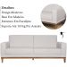 Sofa 3 Lugares 200 cm Crons Linho Bege Vazzano