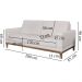 Sofa 3 Lugares 200 cm Crons Linho Bege Vazzano