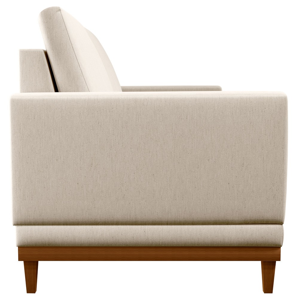 Sofa 3 Lugares 200 cm Crons Linho Bege Vazzano
