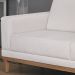 Sofa 3 Lugares 200 cm Crons Linho Bege Vazzano