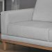 Sofa 3 Lugares 200 cm Crons Linho Cinza Vazzano