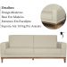 Sofa 3 Lugares 200 cm Crons Linho Cru Vazzano