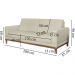 Sofa 3 Lugares 200 cm Crons Linho Cru Vazzano