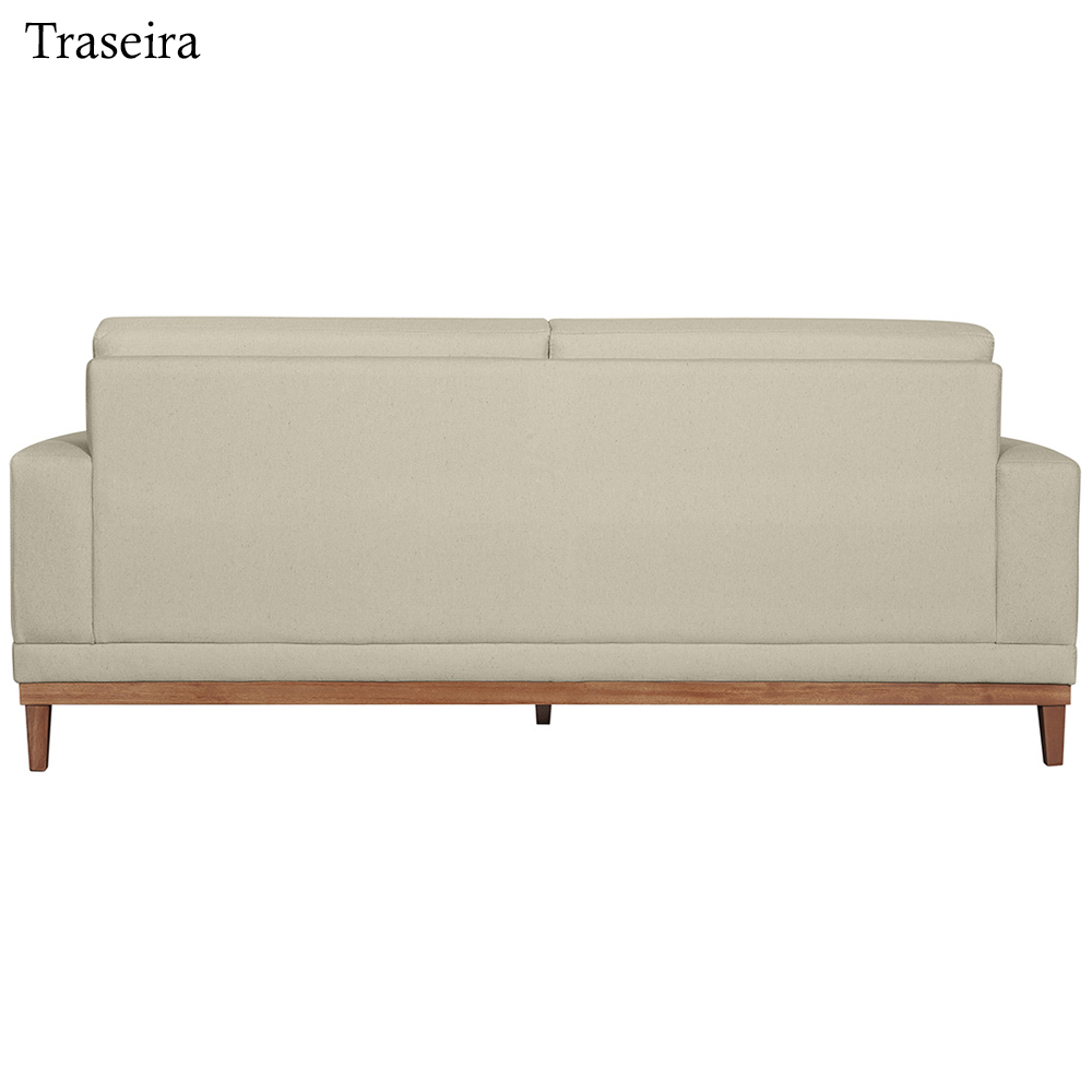 Sofa 3 Lugares 200 cm Crons Linho Cru Vazzano