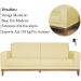 Sofa 3 Lugares 200 cm Crons Suede Bege Vazzano