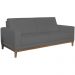 Sofa 3 Lugares 200 cm Crons Suede Cinza Vazzano