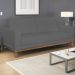 Sofa 3 Lugares 200 cm Crons Suede Cinza Vazzano