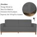 Sofa 3 Lugares 200 cm Crons Suede Cinza Vazzano