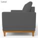 Sofa 3 Lugares 200 cm Crons Suede Cinza Vazzano