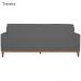 Sofa 3 Lugares 200 cm Crons Suede Cinza Vazzano