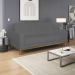Sofa 3 Lugares 200 cm Crons Suede Cinza Vazzano