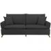 Sofa 3 Lugares 200 cm Eron Linho Grafite Vazzano