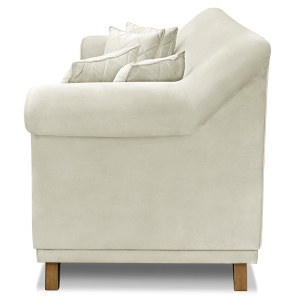 Sofa 3 Lugares Retro Polo 200cm Com Almofada Veludo 2221 Ezz