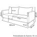 Sofa Aya 2 Lugares Para Sala De Estar 160cm Boucle 3300 Ezz