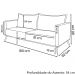 Sofa Aya 2 Lugares Para Sala De Estar 180cm Boucle 3300 Ezz