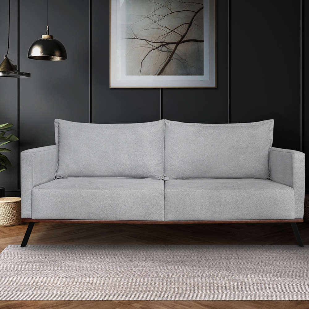 Sofa Aya 3 Lugares Para Sala De Estar 220cm Boucle 3302 Ezz