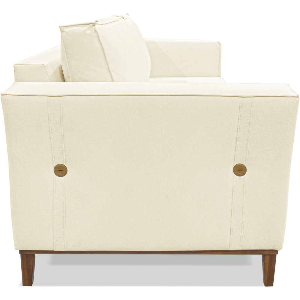 Sofa Balli 2 Lugares 190cm Pes Madeira Linho 222 Perola Ezz
