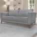 Sofa Balli 3 Lugares 210cm Pes Madeira Linho 223 Cinza Ezz