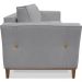 Sofa Balli 3 Lugares 210cm Pes Madeira Linho 223 Cinza Ezz