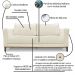 Sofa Balli 3 Lugares 210cm Pes Madeira Linho 223 Natural Ezz