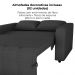 Sofa Cama 2 Lugares 138 cm Amora Linho Vancouver Chumbo Milani Store