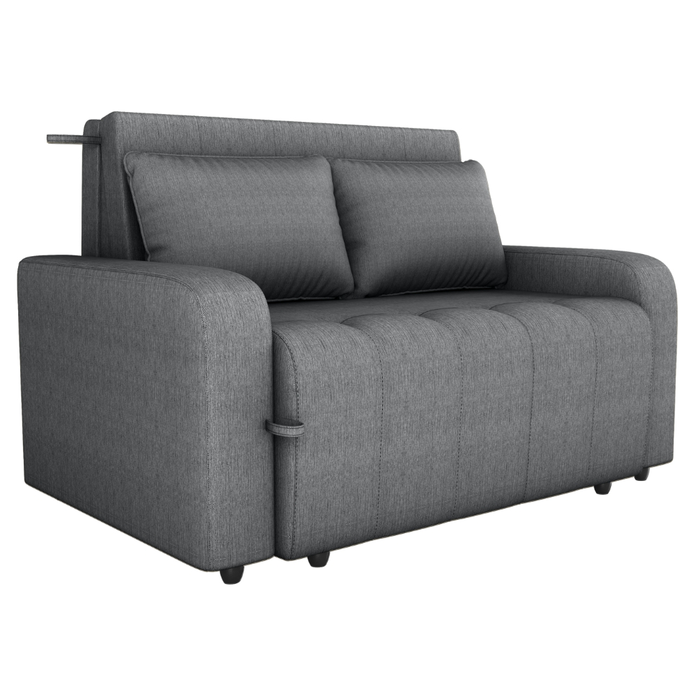 Sofa Cama 2 Lugares 138 cm Amora Linho Vancouver Cinza Milani Store