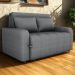 Sofa Cama 2 Lugares 138 cm Amora Linho Vancouver Cinza Milani Store