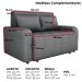 Sofa Cama 2 Lugares 138 cm Amora Linho Vancouver Cinza Milani Store
