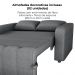 Sofa Cama 2 Lugares 138 cm Amora Linho Vancouver Cinza Milani Store