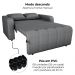Sofa Cama 2 Lugares 138 cm Amora Linho Vancouver Cinza Milani Store