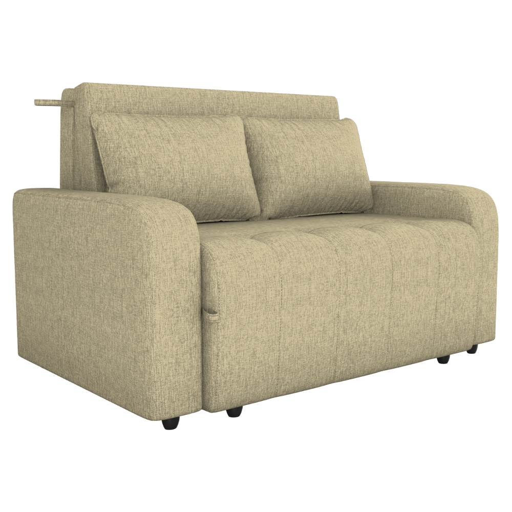 Sofa Cama 2 Lugares 138 cm Amora Linho Vancouver Palha Milani Store