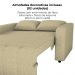 Sofa Cama 2 Lugares 138 cm Amora Linho Vancouver Palha Milani Store