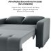 Sofa Cama 2 Lugares 138 cm Amora New Veludo E425 Cinza Milani Store